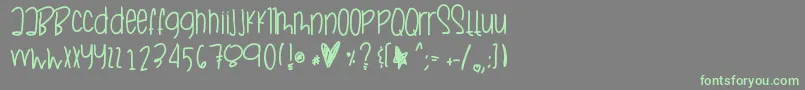 Sleepybaboos Font – Green Fonts on Gray Background