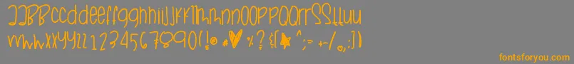 Sleepybaboos Font – Orange Fonts on Gray Background