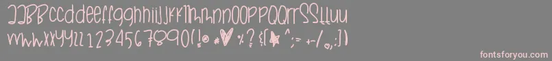 Sleepybaboos Font – Pink Fonts on Gray Background