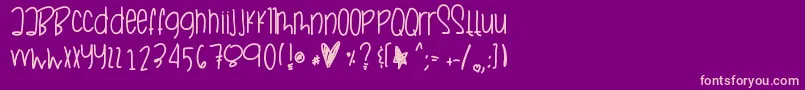 Sleepybaboos Font – Pink Fonts on Purple Background