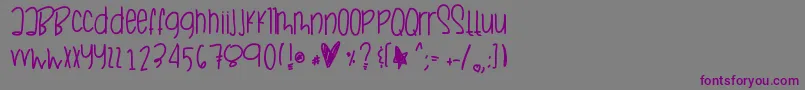 Sleepybaboos Font – Purple Fonts on Gray Background