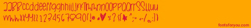 fuente Sleepybaboos – Fuentes Rojas Sobre Fondo Naranja