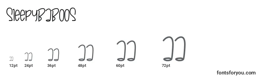 Sleepybaboos Font Sizes