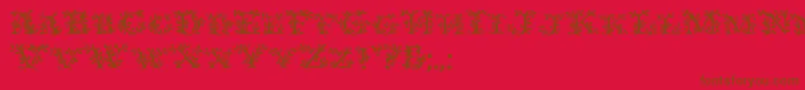 Ivydisplaycaps Font – Brown Fonts on Red Background