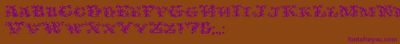 Ivydisplaycaps Font – Purple Fonts on Brown Background
