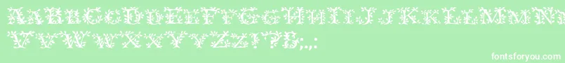 Ivydisplaycaps Font – White Fonts on Green Background