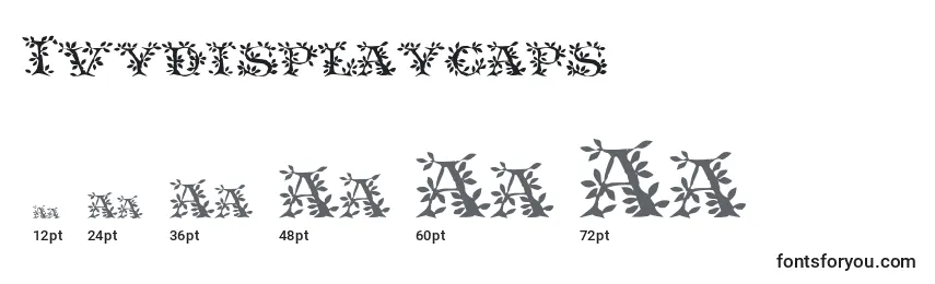 Größen der Schriftart Ivydisplaycaps