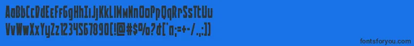 フォントBattleworld – 黒い文字の青い背景