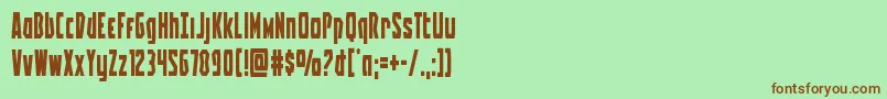 Battleworld Font – Brown Fonts on Green Background