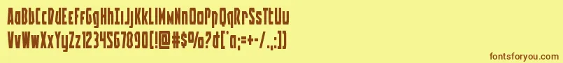 Battleworld Font – Brown Fonts on Yellow Background