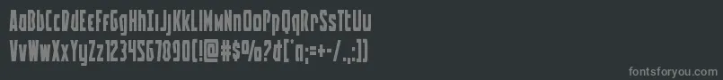 Battleworld Font – Gray Fonts on Black Background