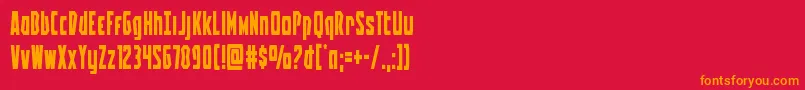 Battleworld Font – Orange Fonts on Red Background