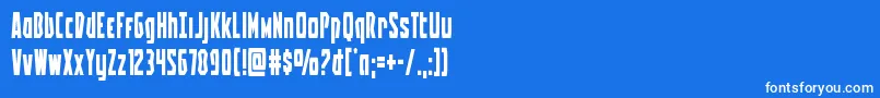 フォントBattleworld – 青い背景に白い文字