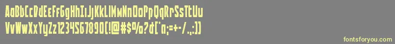 Battleworld Font – Yellow Fonts on Gray Background