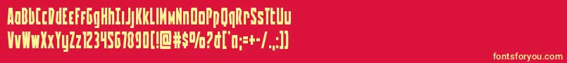 フォントBattleworld – 黄色の文字、赤い背景