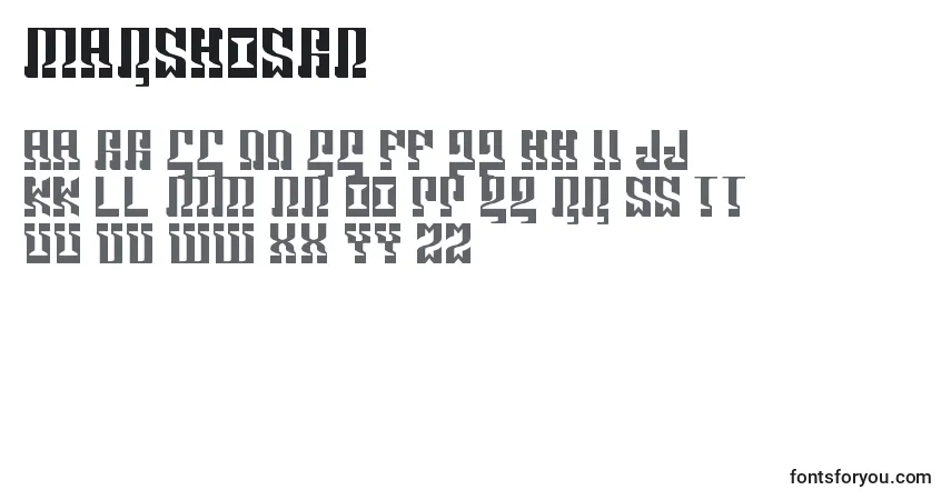 Schriftart Marshosbn – Alphabet, Zahlen, spezielle Symbole