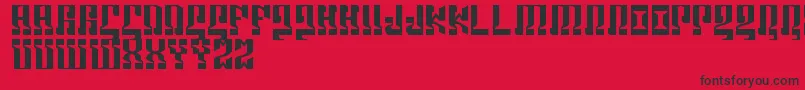 Marshosbn Font – Black Fonts on Red Background
