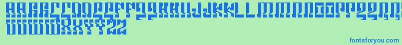 Marshosbn Font – Blue Fonts on Green Background