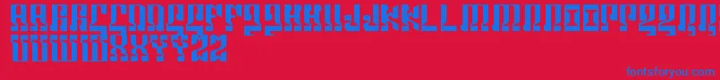 Marshosbn Font – Blue Fonts on Red Background