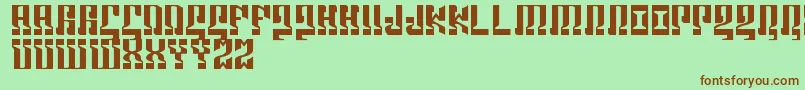 Marshosbn-fontti – ruskeat fontit vihreällä taustalla