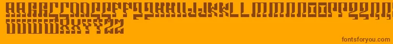 Marshosbn Font – Brown Fonts on Orange Background