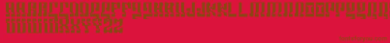 Marshosbn Font – Brown Fonts on Red Background