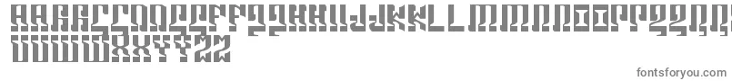 Marshosbn-fontti – harmaat kirjasimet valkoisella taustalla