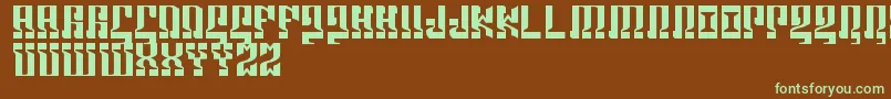 Marshosbn Font – Green Fonts on Brown Background
