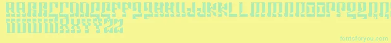 Marshosbn Font – Green Fonts on Yellow Background