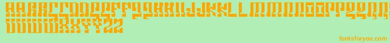 Marshosbn Font – Orange Fonts on Green Background