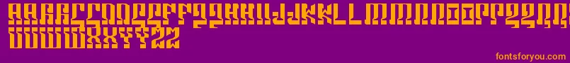 Marshosbn Font – Orange Fonts on Purple Background