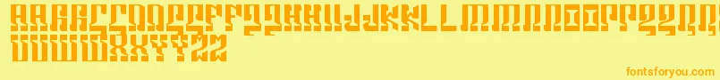 Marshosbn Font – Orange Fonts on Yellow Background