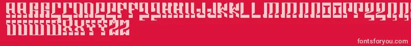 Marshosbn Font – Pink Fonts on Red Background
