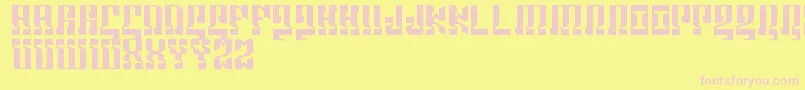 Marshosbn-fontti – vaaleanpunaiset fontit keltaisella taustalla