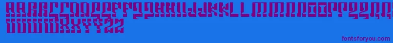 Marshosbn Font – Purple Fonts on Blue Background