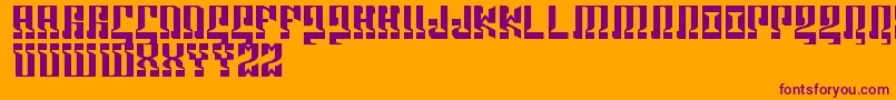 Marshosbn Font – Purple Fonts on Orange Background