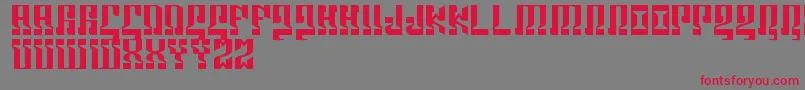 Marshosbn-Schriftart – Rote Schriften auf grauem Hintergrund
