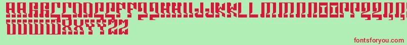 Marshosbn-Schriftart – Rote Schriften auf grünem Hintergrund