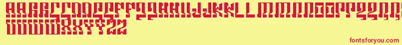 Marshosbn Font – Red Fonts on Yellow Background
