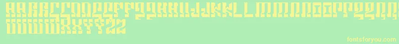 Marshosbn Font – Yellow Fonts on Green Background