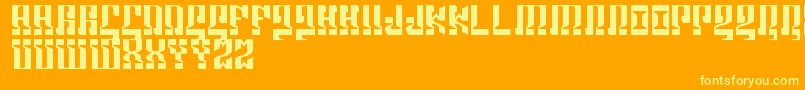 Marshosbn Font – Yellow Fonts on Orange Background