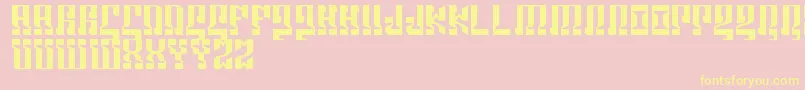 Marshosbn Font – Yellow Fonts on Pink Background
