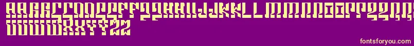 Marshosbn Font – Yellow Fonts on Purple Background