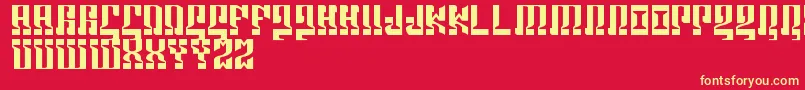 Marshosbn Font – Yellow Fonts on Red Background