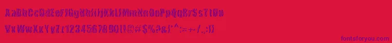 CowsInTheUs Font – Purple Fonts on Red Background