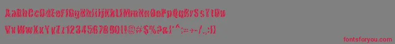 CowsInTheUs Font – Red Fonts on Gray Background
