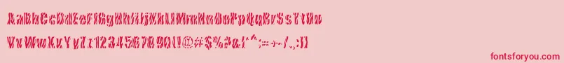 CowsInTheUs Font – Red Fonts on Pink Background