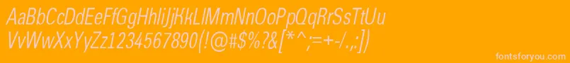 フォントAGroticcnItalic – オレンジの背景にピンクのフォント