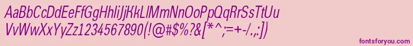 AGroticcnItalic Font – Purple Fonts on Pink Background