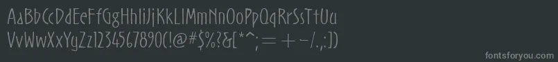NoovoitcTtLight Font – Gray Fonts on Black Background